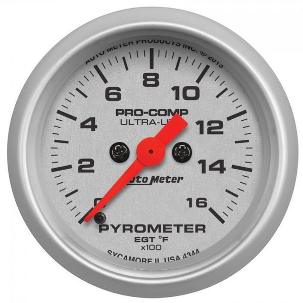 Auto Meter FSE, ULTRA-LITE 2IN E.G.T. KIT, 0-1600F 4344